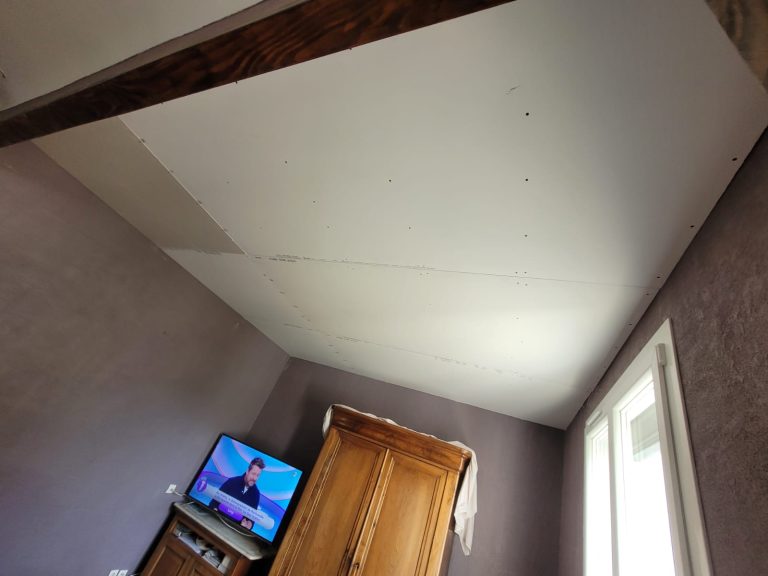 Plafond en BA13 sans isolation